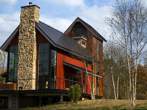 contemporary barn home